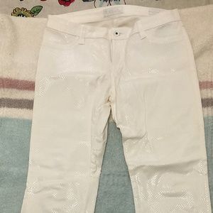 Guess Brittney Skinny Jeans White Snakeskin Size 30
